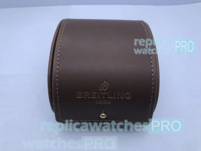 Breitling Watch Travel Pouch Tan Leather Watch Roll